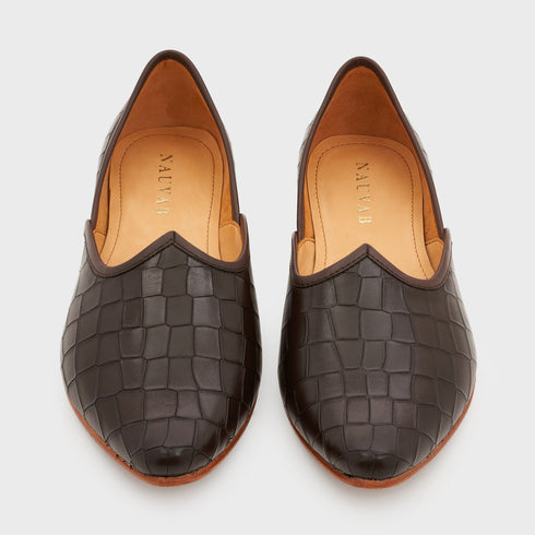 Jutti | Wood Brown Croco Leather